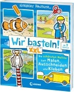 Cover-Bild zum Titel 'Wir basteln! XXL - Die schönsten Motive zum Malen, Ausschneiden und Kleben (blau)' von ''