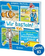 Cover-Bild zum Titel 'Wir basteln! XXL - Die schönsten Motive zum Malen, Ausschneiden und Kleben (blau)' von ''