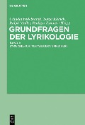 Cover-Bild zum Titel 'Grundfragen der Lyrikologie 1' von ''