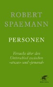 Cover-Bild zum Titel 'Personen' von 'Robert Spaemann'