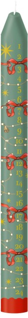 Adventskalender-Kerze - In den Herzen wird`s hell - 