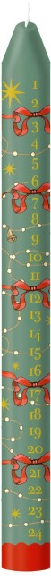 Adventskalender-Kerze - In den Herzen wird`s hell - 