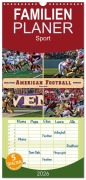 Familienplaner 2026 - American Football - athletisch und riskant mit 5 Spalten (Wandkalender, 21 x 45 cm) CALVENDO - Peter Roder
