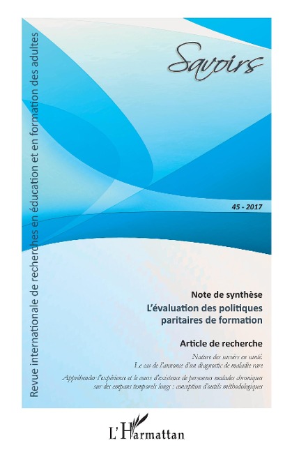 L'évaluation des politiques paritaires de formation - Avenel, Colinet, Las vergnas