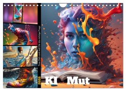 Cover-Bild zum Titel 'KI Mut - Trau Dich und stell Dir die richtige Frage (Wandkalender 2026 DIN A4 quer), CALVENDO Monatskalender' von 'Claudia Schimmack'