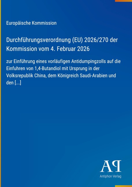 Durchführungsverordnung (EU) 2026/270 der Kommission vom 4. Februar 2026 - Europäische Kommission