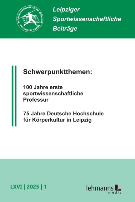 Leipziger Sportwissenschaftliche Beiträge - 