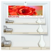 Mohn, zarte Blüten, starke Farben (hochwertiger Premium Wandkalender 2026 DIN A2 quer), Kunstdruck in Hochglanz - Sabine Löwer