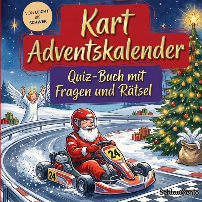 Kart-Adventskalender: Quiz-Buch mit Fragen und Rätsel - Schlauvento Interactive