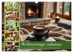 Cover-Bild zum Titel 'Wellnesstage zuhause - 12 anregende KI Ideen für deine persönlichen Spa Tage (Wandkalender 2026 DIN A3 quer), CALVENDO Monatskalender' von 'Fred Schimak'
