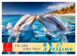 Cover-Bild zum Titel 'Delfine - ein Jahr voller Meer (Wandkalender 2026 DIN A2 quer), CALVENDO Monatskalender' von 'Roder Roder'
