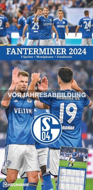 FC Schalke 04 2025 - Fanterminer - Fan-Kalender - Fußball-Kalender - 22x45 - Sport - 