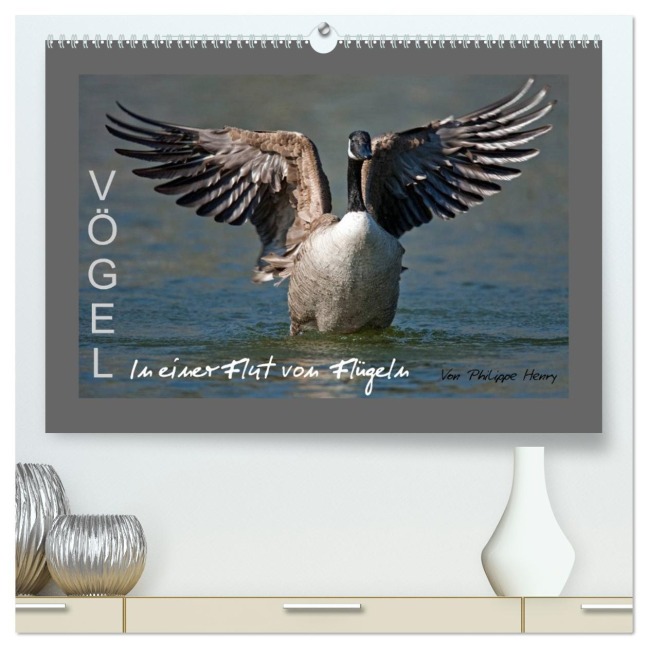 VÖGEL (hochwertiger Premium Wandkalender 2026 DIN A2 quer), Kunstdruck in Hochglanz - Philippe Henry