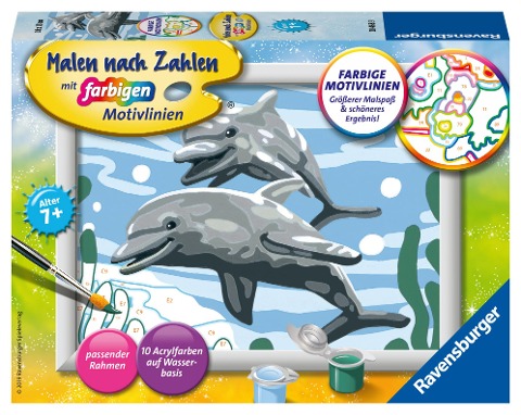 Malen nach Zahlen. Freundliche Delfine - 