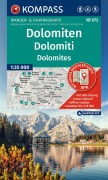 Cover-Bild zum Titel 'KOMPASS Wanderkarten-Set 672 Dolomiten, Dolomiti, Dolomites (4 Karten) 1:35.000' von ''