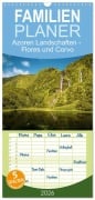 Cover-Bild zum Titel 'Familienplaner 2026 - Azoren Landschaften - Flores und Corvo mit 5 Spalten (Wandkalender, 21 x 45 cm) CALVENDO' von 'Ayla Harbich'