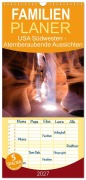 Cover-Bild zum Titel 'Familienplaner 2027 - USA Südwesten - Atemberaubende Aussichten mit 5 Spalten (Wandkalender, 21 x 45 cm) CALVENDO' von 'Matteo Colombo'