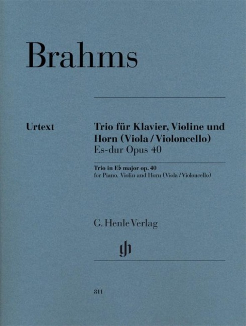 Trio für Klavier, Violine und Horn (Viola / Violoncello) Es-dur Opus 40 - Johannes Brahms