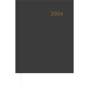 Cover-Bild zum Titel 'Wochenbuch anthrazit 2026 - Bürokalender 21x26,5 cm - 1 Woche auf 2 Seiten - mit Eckperforation und Fadensiegelung - Notizbuch - 728-0021' von ''