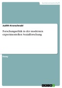 Cover-Bild zum Titel 'Forschungsethik in der modernen experimentellen Sozialforschung' von 'Judith Kronschnabl'