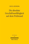 Cover-Bild zum Titel 'Die absolute Geschäftsunfähigkeit auf dem Prüfstand' von 'Silvia Deuring'