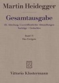 Cover-Bild zum Titel 'Gesamtausgabe 71. Das Ereignis' von 'Martin Heidegger'