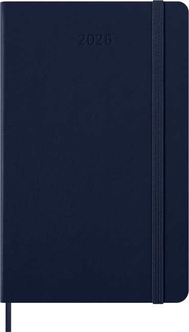 Moleskine 12 Monate Wochen Notizkalender 2026, Large/A5, 1 Wo = 1 Seite, rechts linierte Seite, Fester Einband, Saphir - 