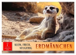 Cover-Bild zum Titel 'Erdmännchen - klein, frech, neugierig (Wandkalender 2026 DIN A2 quer), CALVENDO Monatskalender' von 'Peter Roder'