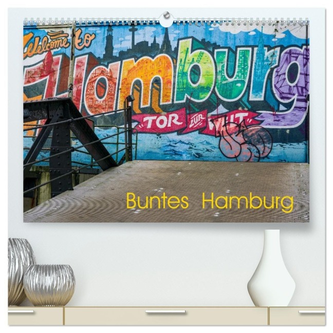 Buntes Hamburg (hochwertiger Premium Wandkalender 2026 DIN A2 quer), Kunstdruck in Hochglanz - Armin Redöhl