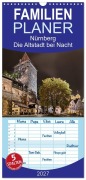Cover-Bild zum Titel 'Familienplaner 2027 - Nürnberg - Die Altstadt bei Nacht mit 5 Spalten (Wandkalender, 21 x 45 cm) CALVENDO' von 'Andreas Bininda'