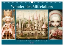 Cover-Bild zum Titel 'Wunder des Mittelalters. Surrealistische Illustration der keltischen Anderswelt (Wandkalender 2026 DIN A3 quer), CALVENDO Monatskalender' von 'Rose Hurley'