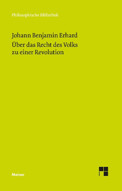 Über das Recht des Volks zu einer Revolution - Johann Benjamin Erhard