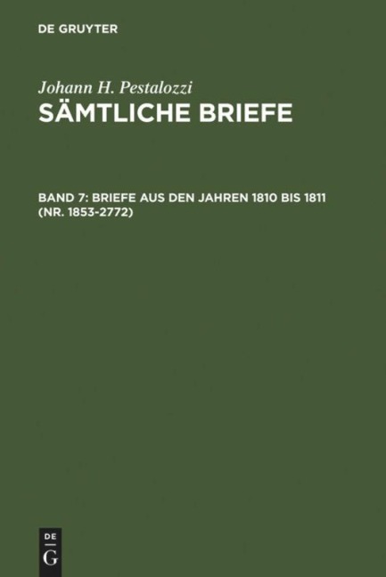 Briefe aus den Jahren 1810 bis 1811 (Nr. 1853-2772) - 