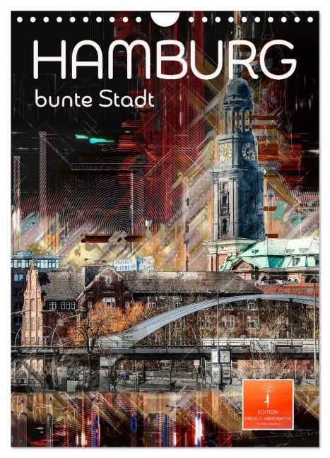 Hamburg bunte Stadt (Wandkalender 2026 DIN A4 hoch), CALVENDO Monatskalender - Peter Roder