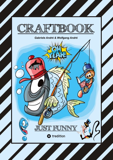 CRAFTBOOK - 100 SEITEN LUSTIGE AUSMALMOTIVE - ERHEITERNDES BASTELSPIEL - KNIFFLIG WITZIGE RÄTSEL UND AUFGABEN - Wolfgang André, Gabriele André