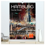 Cover-Bild zum Titel 'Hamburg bunte Stadt (hochwertiger Premium Wandkalender 2026 DIN A2 hoch), Kunstdruck in Hochglanz' von 'Peter Roder'