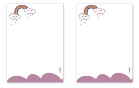 Notizblock-Set Regenbogen (für Kinder) - 