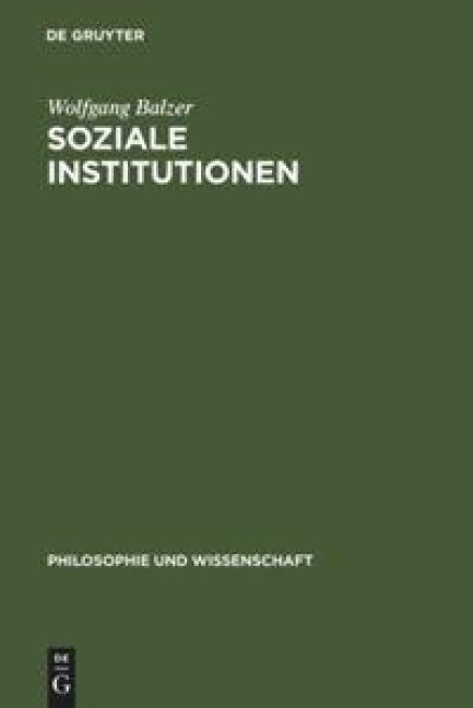 Soziale Institutionen - Wolfgang Balzer
