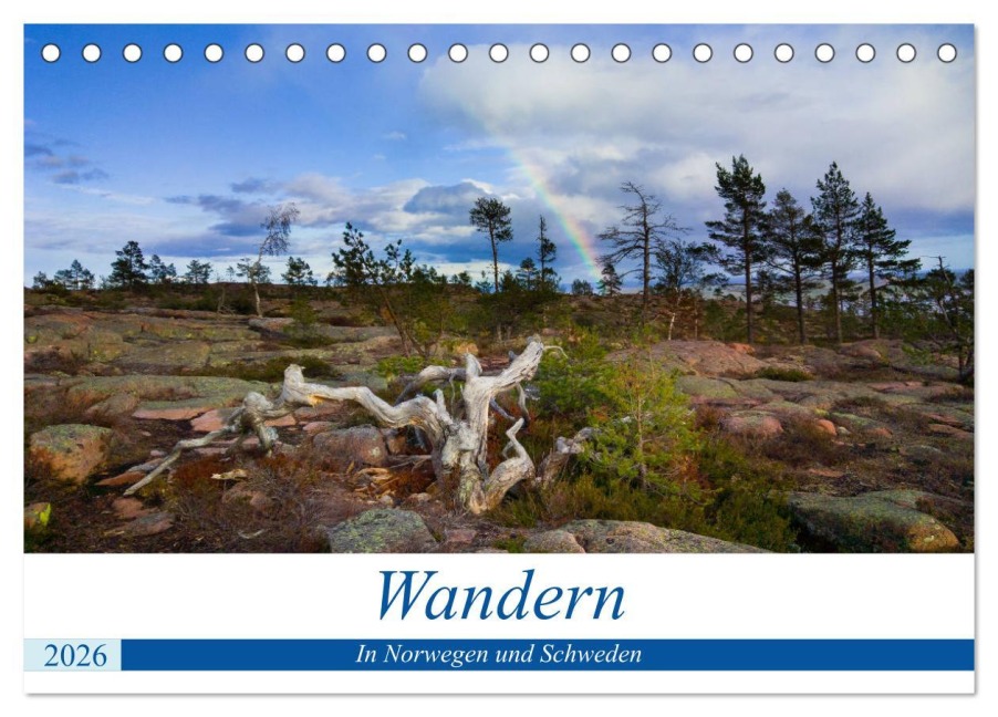 Wandern - In Norwegen und Schweden (Tischkalender 2026 DIN A5 quer), CALVENDO Monatskalender - Rolf Dietz
