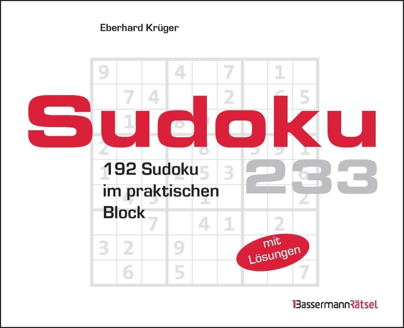 Sudokublock 233 (5 Exemplare à 2,99 EUR) - Eberhard Krüger