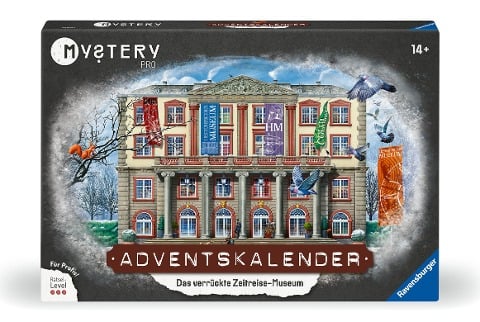 Ravensburger 23853 - Mystery PRO Adventskalender - Das verrückte Zeitreisemuseum - 24 Rätsel für EXIT-Begeisterte Profis ab 14 Jahren - Johannes Schiller