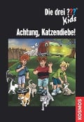 Cover-Bild zum Titel 'Die drei ??? Kids, Achtung, Katzendiebe! (drei Fragezeichen Kids)' von 'Karen-Susan Fessel, Regina Nössler'