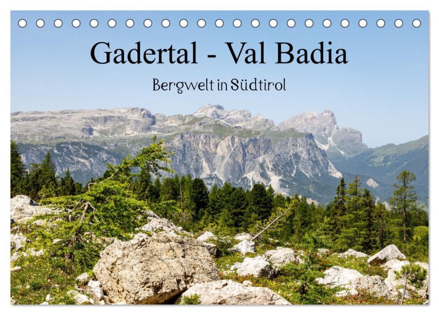 Gadertal - Val Badia (Tischkalender 2026 DIN A5 quer), CALVENDO Monatskalender - Nicole Gießmann-Keller