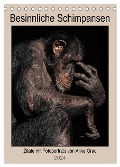 Besinnliche Schimpansen (Tischkalender 2024 DIN A5 hoch), CALVENDO Monatskalender - Anke Grau