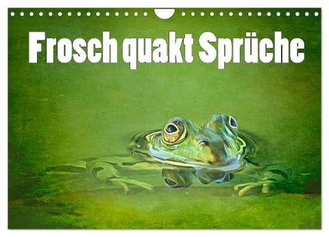 Frosch quakt Sprüche (Wandkalender 2024 DIN A4 quer), CALVENDO Monatskalender - Liselotte Brunner-Klaus