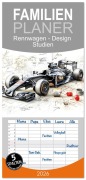 Cover-Bild zum Titel 'Familienplaner 2026 - Rennwagen - Design Studien mit 5 Spalten (Wandkalender, 21 x 45 cm) CALVENDO' von 'Peter Roder'