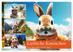 Liebliche Kaninchen. Flauschige Hopsis haben Spaß (Wandkalender 2026 DIN A2 quer), CALVENDO Monatskalender - Rose Hurley