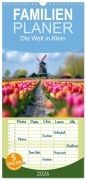 Familienplaner 2026 - Die Welt in Klein mit 5 Spalten (Wandkalender, 21 x 45 cm) CALVENDO - Ally Bee