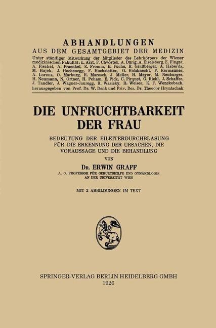 Die Unfruchtbarkeit der Frau - Erwin Graff