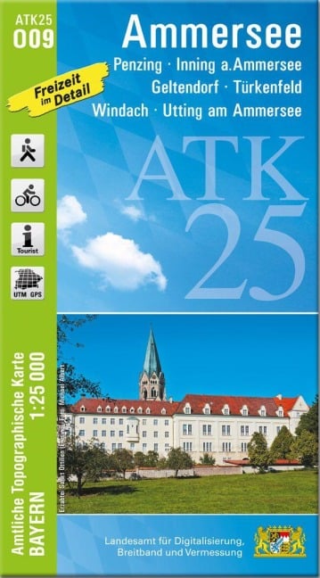 ATK25-O09 Ammersee (Amtliche Topographische Karte 1:25000) - 
